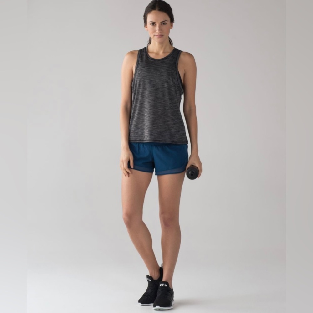 Lululemon Mind Over Miles Short (Color: Poseidon)